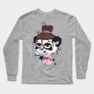 Caffeine Panda Long Sleeve T-Shirt